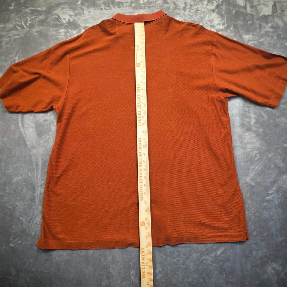 Tommy Bahama Men's Polo Shirt XL Orange/Rust Short Sleeve Pique - Picture 3 of 11